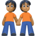Facebook上的手牵手：中深色肤色emoji表情