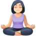 Facebook上的打坐的 人:浅肤色emoji表情