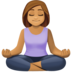 Facebook上的打坐的人：中等肤色emoji表情