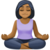 Facebook上的打坐的人:中黑肤色emoji表情