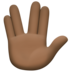 Facebook上的手指分开的手礼：深色肤色emoji表情