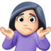 Facebook上的耸肩:浅肤色emoji表情