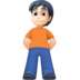Facebook上的站立者:浅肤色emoji表情