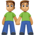 Facebook上的男士牵手:中等肤色emoji表情