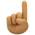 Facebook上的食指向上:中等肤色emoji表情