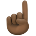 Facebook上的食指向上:深色肤色emoji表情