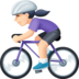 Facebook上的女子自行车:浅肤色emoji表情