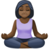 Facebook上的打坐的女人:深色肤色emoji表情