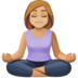 Facebook上的打坐的女人：中浅肤色emoji表情
