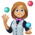 Facebook上的女性杂耍:中等浅肤色emoji表情