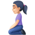 Facebook上的跪着的女人:浅肤色emoji表情