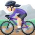 Facebook上的女子山地自行车:浅肤色emoji表情