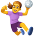 Facebook上的打手球的女人emoji表情