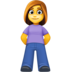 Facebook上的女人站着emoji表情