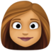 Facebook上的女性:中等肤色emoji表情