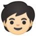 安卓系统里的儿童：浅肤色emoji表情