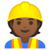 安卓系统里的施工人员:中黑肤色emoji表情