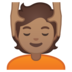安卓系统里的按摩者：中等肤色emoji表情