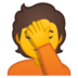 安卓系统里的单手捂脸的人emoji表情