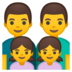 安卓系统里的家庭:男人,男人,女孩,女孩emoji表情