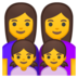 安卓系统里的家庭:女人,女人,女孩,女孩emoji表情