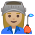 安卓系统里的工厂女人:中浅肤色emoji表情