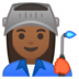 安卓系统里的工厂女人:中深色肤色emoji表情