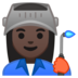 安卓系统里的工厂女人:深色肤色emoji表情