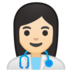 安卓系统里的女保健员:浅肤色emoji表情