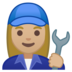 安卓系统里的女机械工:中浅肤色emoji表情