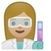安卓系统里的女科学家：中浅肤色emoji表情