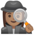 安卓系统里的女侦探:中等肤色emoji表情