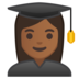 安卓系统里的女学生:中黑肤色emoji表情