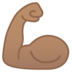 安卓系统里的屈肌二头肌:中等肤色emoji表情