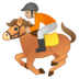 安卓系统里的赛马：中浅肤色emoji表情