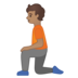 安卓系统里的下跪者：中等肤色emoji表情