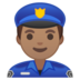 安卓系统里的男警官:中等肤色emoji表情