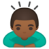 安卓系统里的男士鞠躬:中黑肤色emoji表情