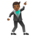 安卓系统里的男子舞蹈：中黑肤色emoji表情