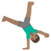 安卓系统里的侧手翻的男人:中等肤色emoji表情