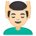 安卓系统里的男士按摩:浅肤色emoji表情