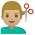 安卓系统里的男士理发:中等浅肤色emoji表情