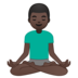 安卓系统里的打坐的男人：肤色暗淡emoji表情