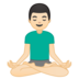 安卓系统里的打坐的男人:浅肤色emoji表情