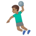 安卓系统里的玩手球的男人:中等肤色emoji表情
