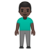 安卓系统里的男士站立:深色肤色emoji表情