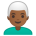 安卓系统里的男士:中深色肤色,白发emoji表情