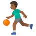 安卓系统里的打球的男人:中黑肤色emoji表情