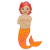 安卓系统里的美人鱼:中浅肤色emoji表情