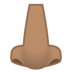 安卓系统里的鼻子:中等肤色emoji表情